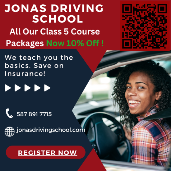 Jonas Driving School Offer